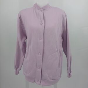 vintage womens Tudor Court soft lavender purple button front jacket size medium
